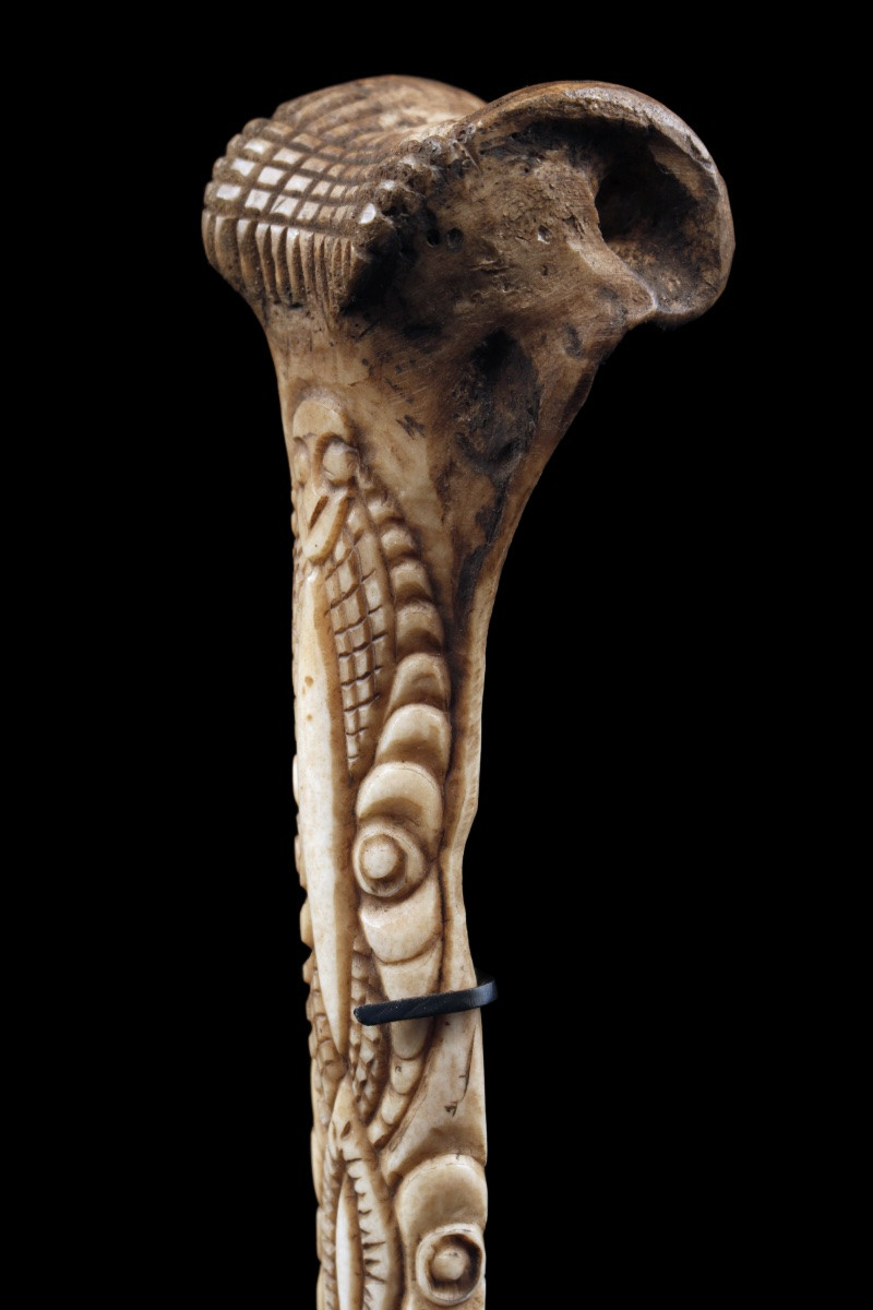 Casoar Bone Dagger, Papua New Guinea, Oceania, Primitive Art, Oceanic Art, 38 Cm-photo-8