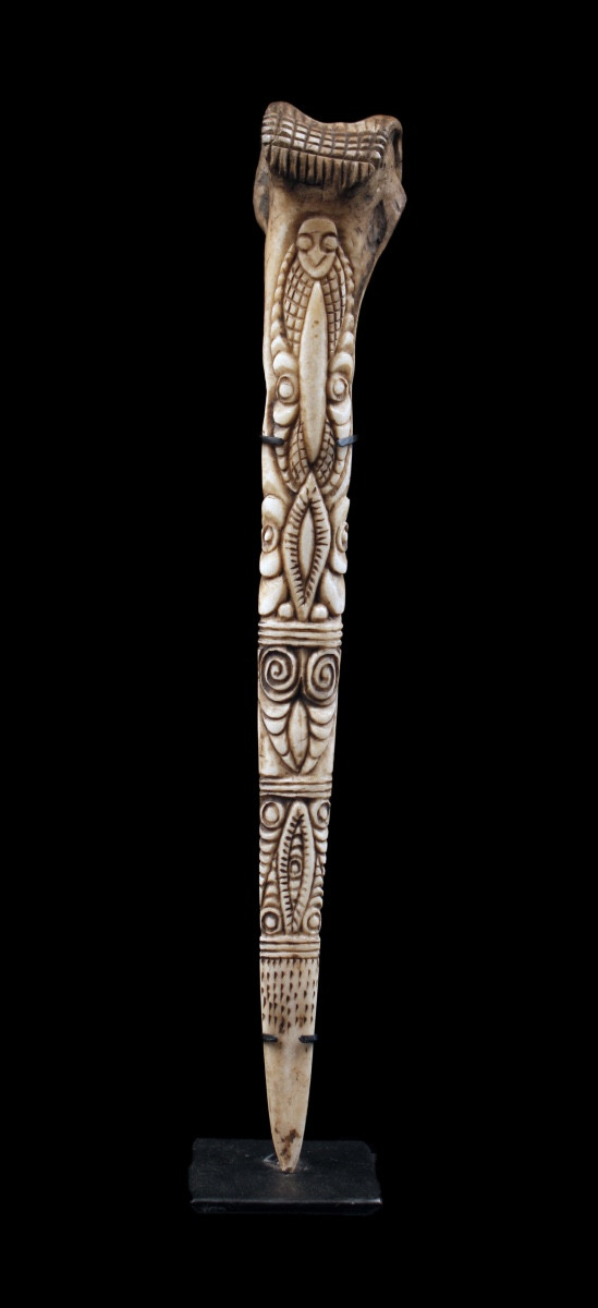 Casoar Bone Dagger, Papua New Guinea, Oceania, Primitive Art, Oceanic Art, 38 Cm
