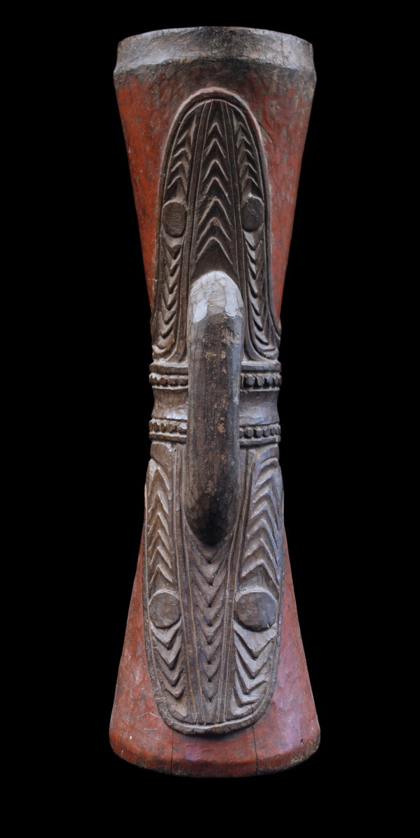 Hand Drum, Traditional Instrument, Oceanic Art, Tribal Art, Oceania, 48 Cm-photo-1