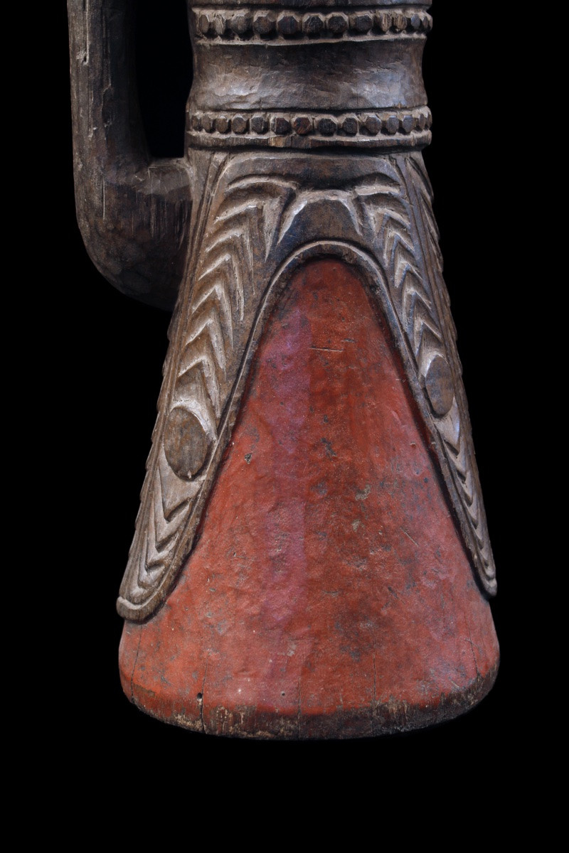 Hand Drum, Traditional Instrument, Oceanic Art, Tribal Art, Oceania, 48 Cm-photo-5
