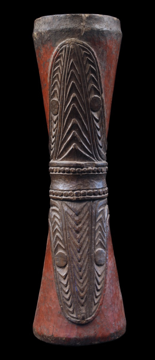 Hand Drum, Traditional Instrument, Oceanic Art, Tribal Art, Oceania, 48 Cm-photo-6