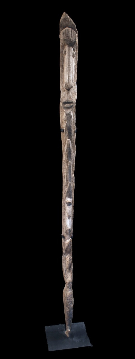 Old Yipwon, Cult Figure, Tribal Art, Oceanic Art, Wood Carving, Oceania, 154 Cm-photo-3