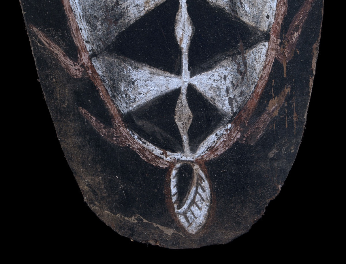 Ecorce Peinte, Art Premier, Art Océanien, Art Tribal, peinture sur écorce, 94 cm-photo-3
