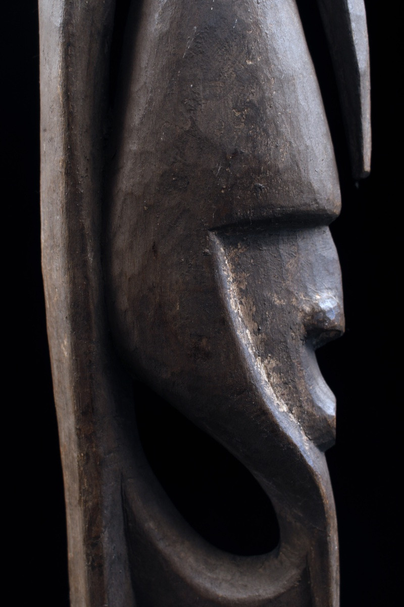 Yipwon Cult Figure, Tribal Art, Oceanic Art, Oceania, Wooden Sculpture, 136 Cm-photo-2