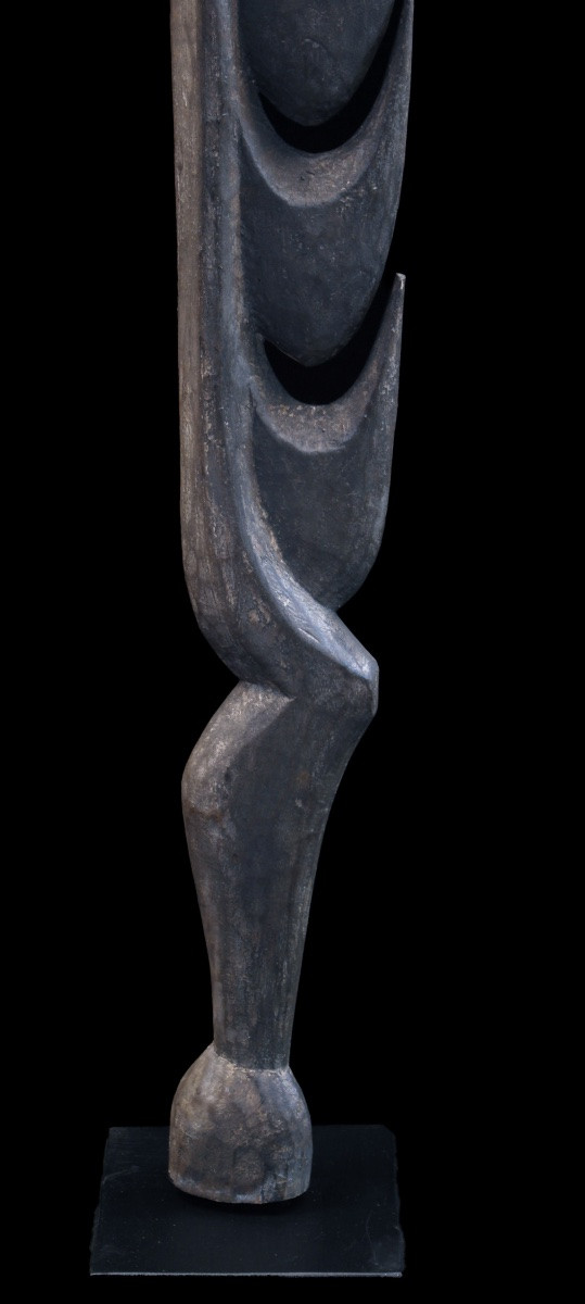 Yipwon Cult Figure, Tribal Art, Oceanic Art, Oceania, Wooden Sculpture, 136 Cm-photo-4