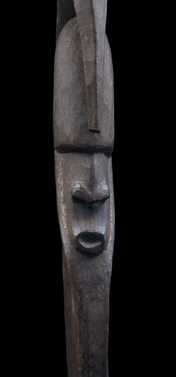 Yipwon Cult Figure, Tribal Art, Oceanic Art, Oceania, Wooden Sculpture, 136 Cm-photo-3