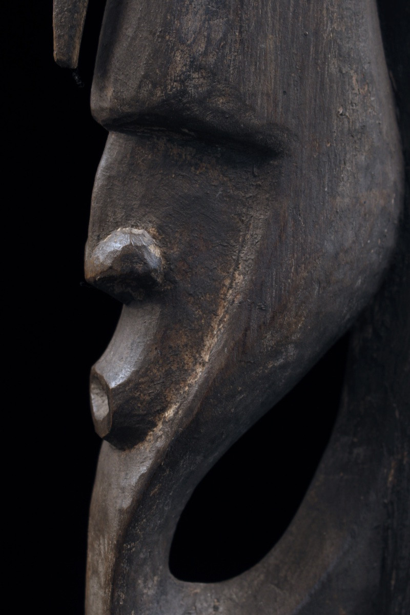 Yipwon Cult Figure, Tribal Art, Oceanic Art, Oceania, Wooden Sculpture, 136 Cm-photo-6