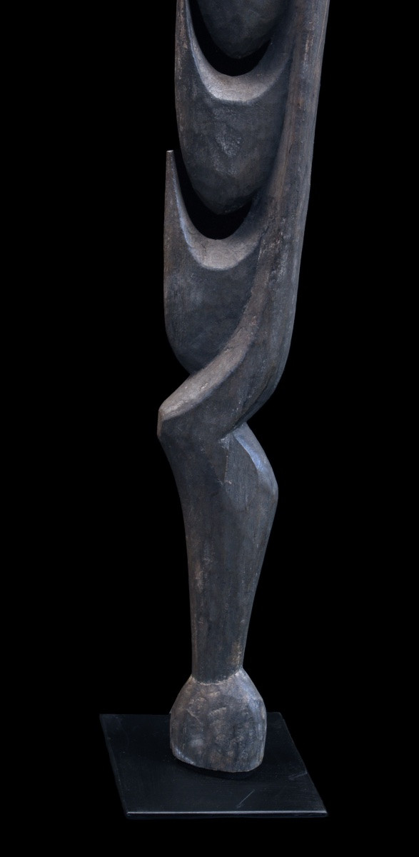 Yipwon Cult Figure, Tribal Art, Oceanic Art, Oceania, Wooden Sculpture, 136 Cm-photo-7