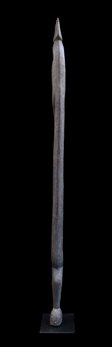 Yipwon Cult Figure, Tribal Art, Oceanic Art, Oceania, Wooden Sculpture, 136 Cm-photo-8
