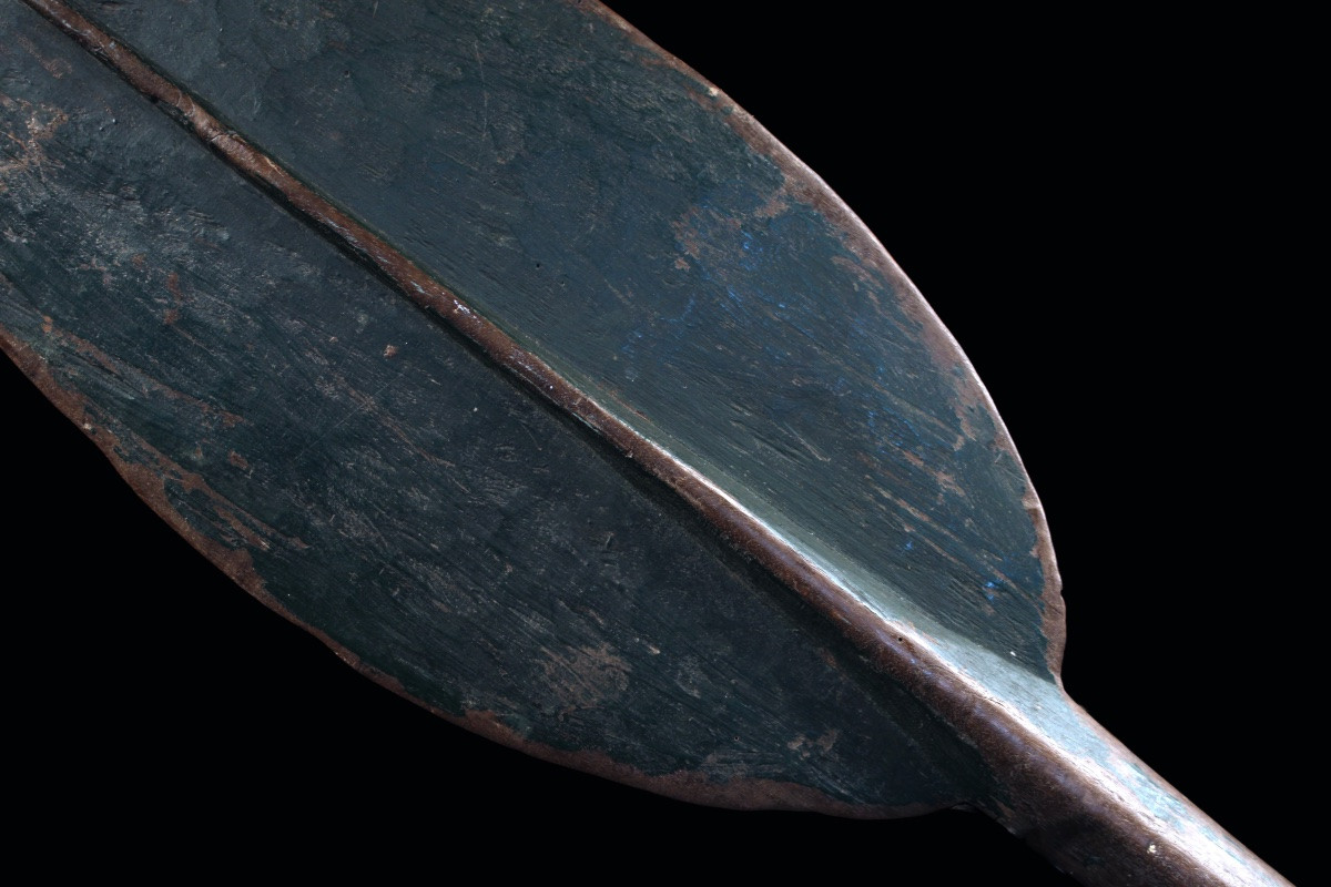Grande pagaie du fleuve Sépik, Papouasie Nouvelle Guinée, Art Océanien, Art Tribal, 265,5 cm-photo-4