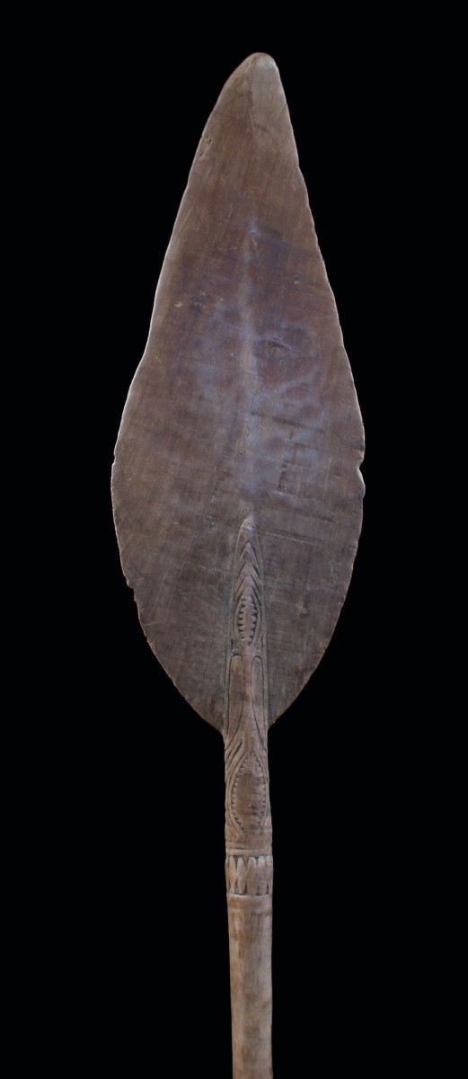 Pagaie du fleuve Sépik, Papouasie Nouvelle Guinée, Art Océanien, Art Tribal, Océanie, 177 cm-photo-2