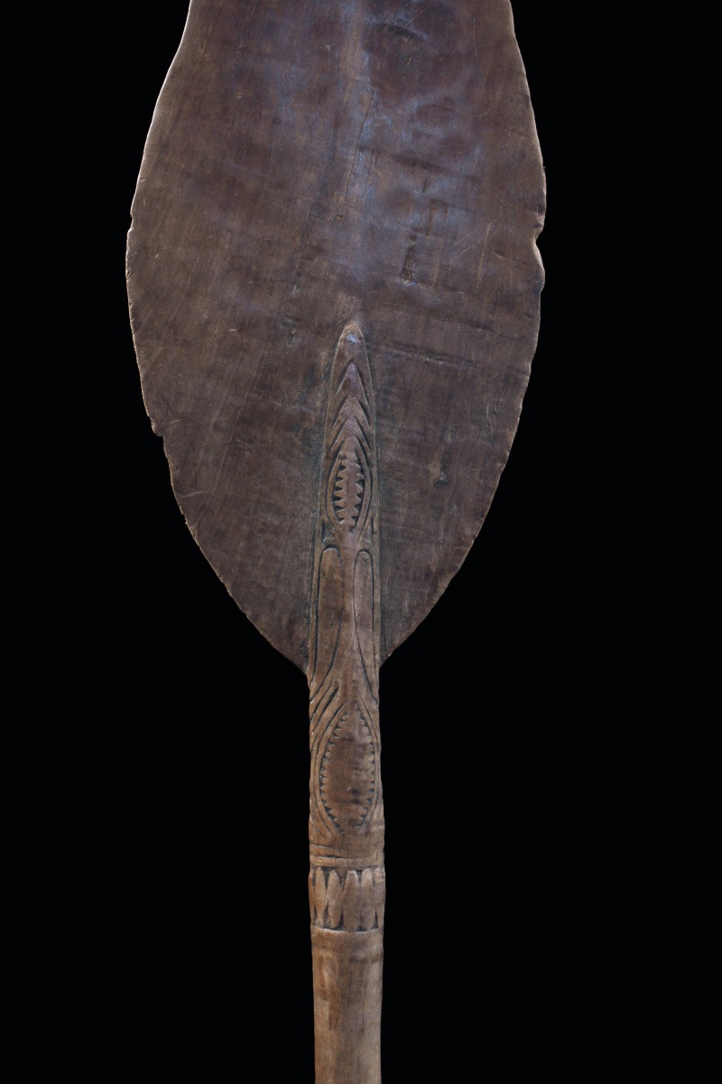 Pagaie du fleuve Sépik, Papouasie Nouvelle Guinée, Art Océanien, Art Tribal, Océanie, 177 cm-photo-4