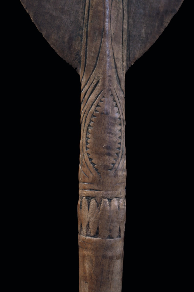 Pagaie du fleuve Sépik, Papouasie Nouvelle Guinée, Art Océanien, Art Tribal, Océanie, 177 cm-photo-2