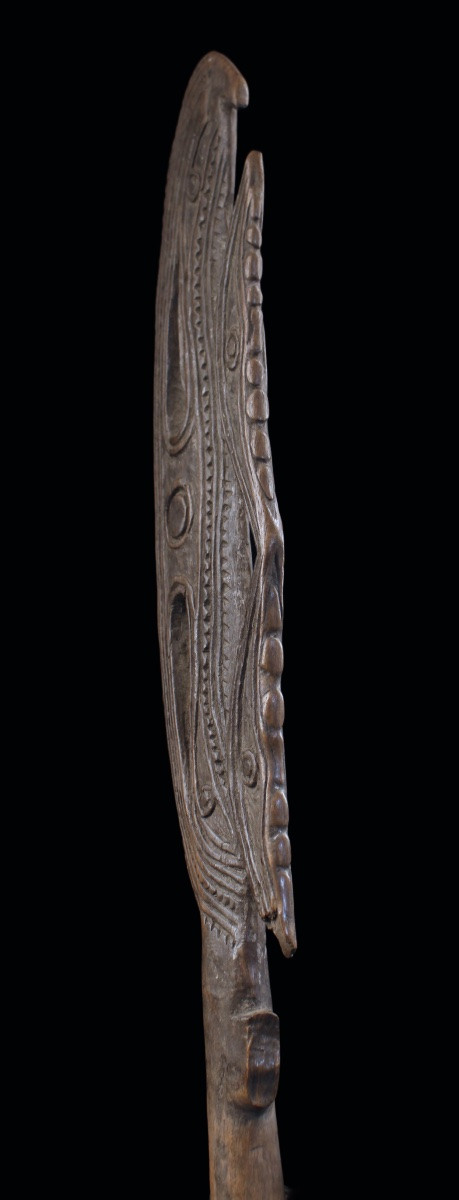Pagaie du fleuve Sépik, Papouasie Nouvelle Guinée, Art Océanien, Art Tribal, Océanie, 177 cm-photo-8