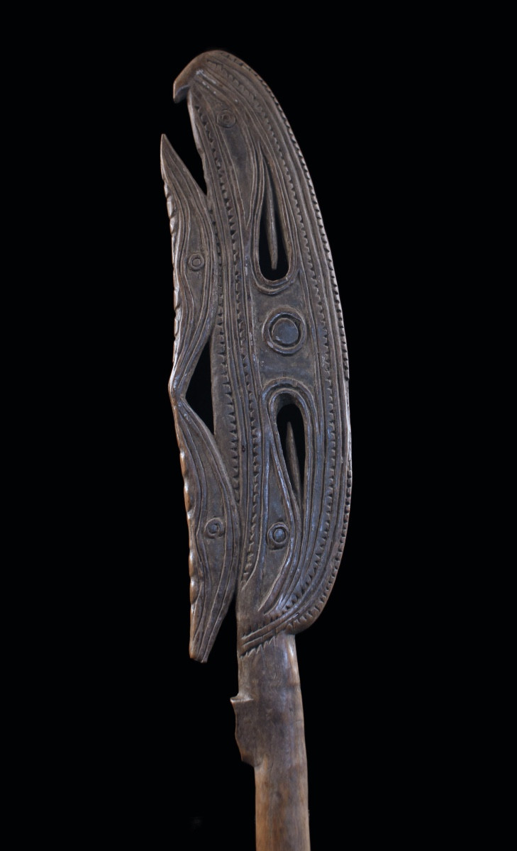 Pagaie du fleuve Sépik, Papouasie Nouvelle Guinée, Art Océanien, Art Tribal, Océanie, 177 cm-photo-1