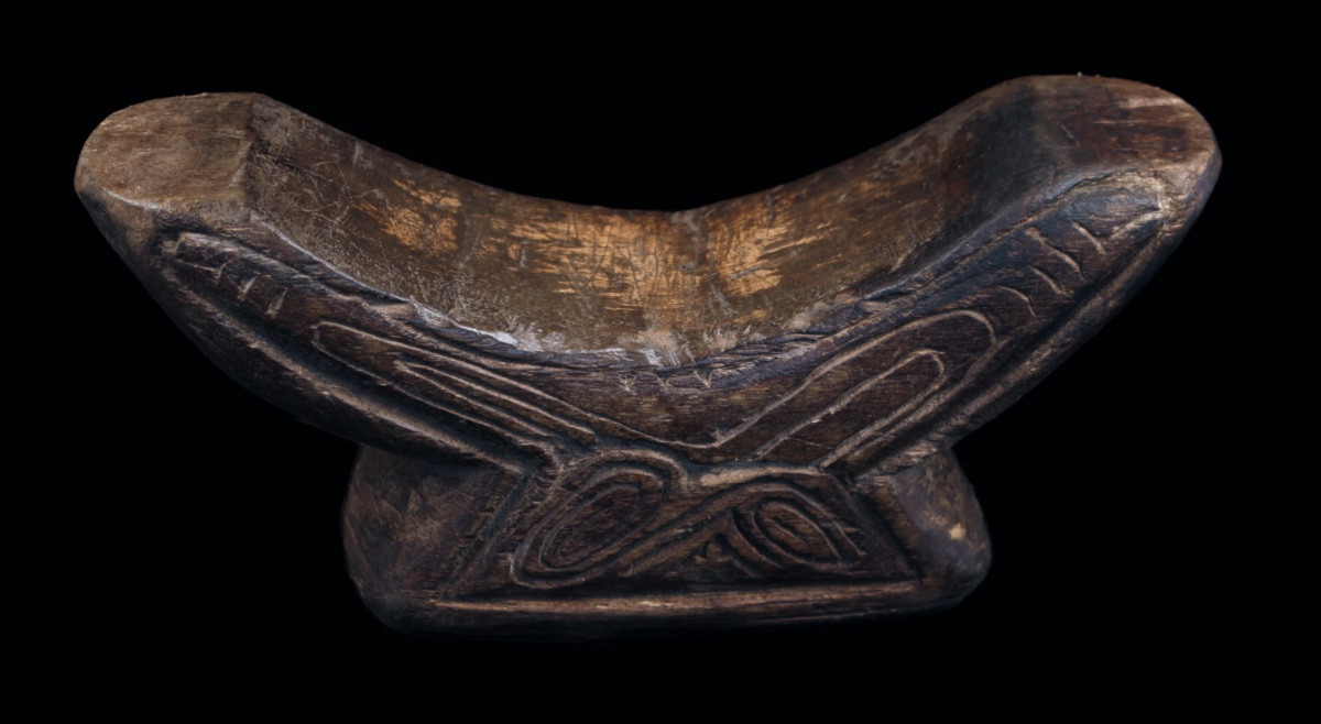 Repose Tête, Art Océanien, Art Tribal, Océanie, Objet Usuel, Art Traditionnel, Sculpture, 21 cm-photo-2