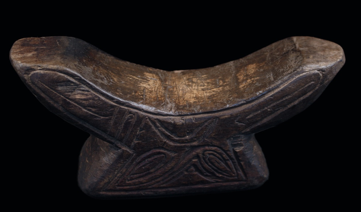 Repose Tête, Art Océanien, Art Tribal, Océanie, Objet Usuel, Art Traditionnel, Sculpture, 21 cm-photo-4