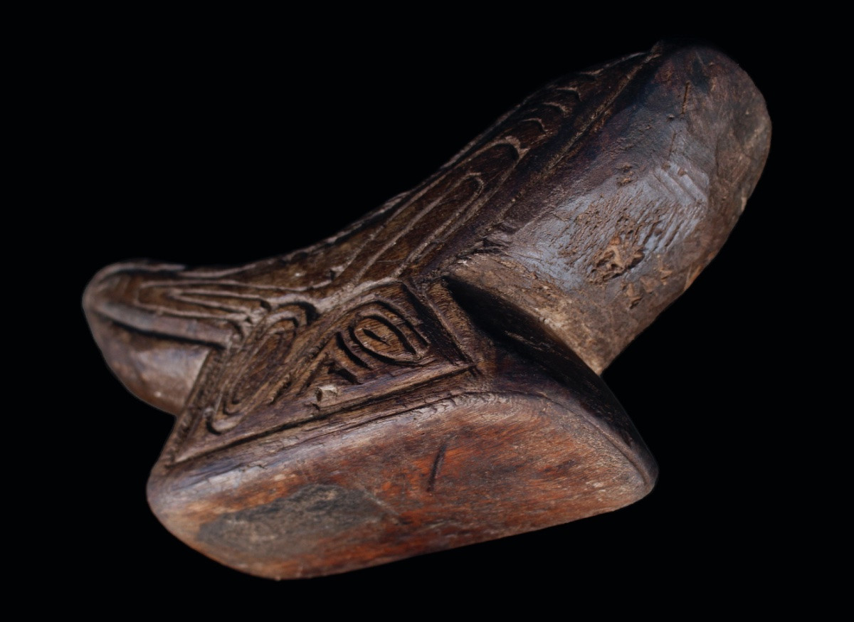 Repose Tête, Art Océanien, Art Tribal, Océanie, Objet Usuel, Art Traditionnel, Sculpture, 21 cm-photo-2