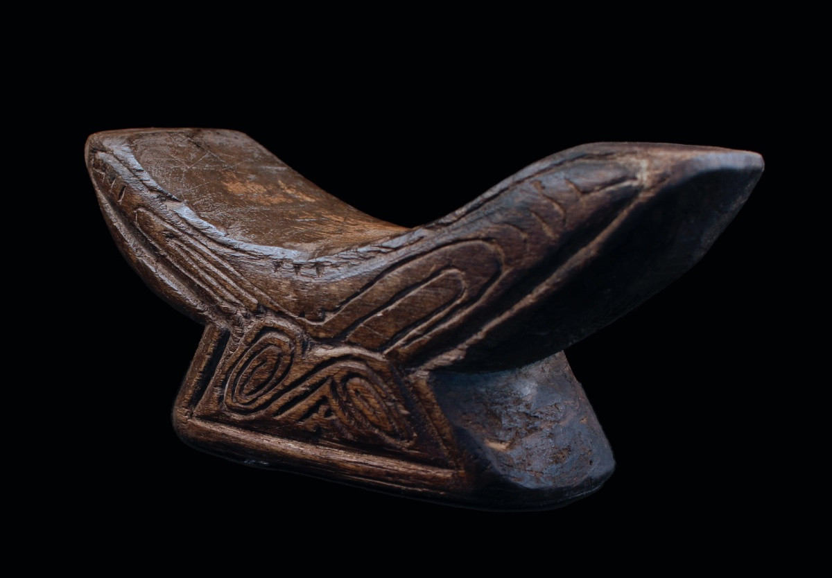 Repose Tête, Art Océanien, Art Tribal, Océanie, Objet Usuel, Art Traditionnel, Sculpture, 21 cm-photo-4