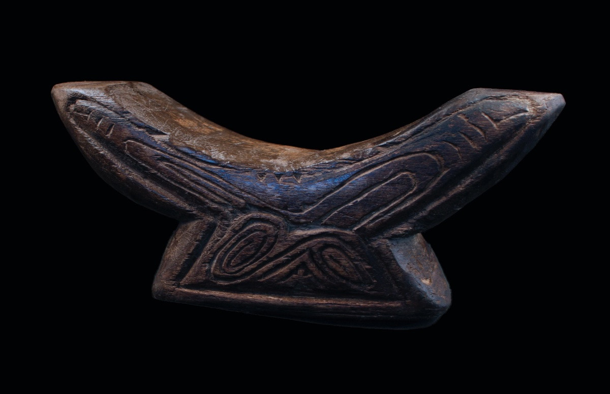 Repose Tête, Art Océanien, Art Tribal, Océanie, Objet Usuel, Art Traditionnel, Sculpture, 21 cm-photo-5