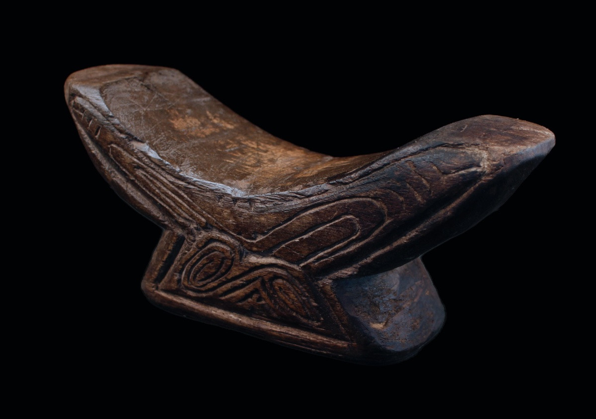Repose Tête, Art Océanien, Art Tribal, Océanie, Objet Usuel, Art Traditionnel, Sculpture, 21 cm-photo-6