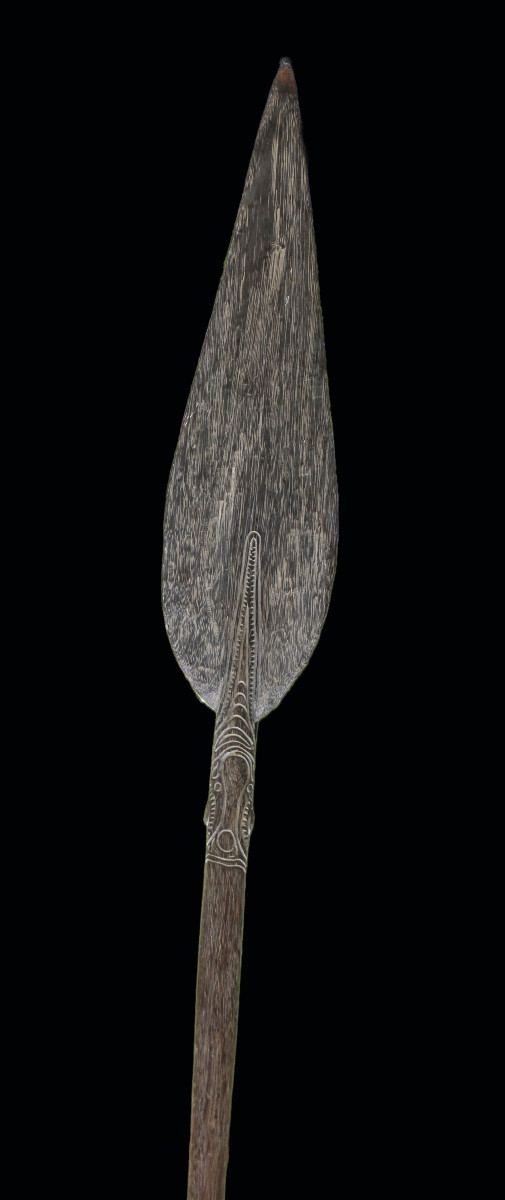 Grande pagaie du fleuve Sépik, Papouasie Nouvelle Guinée, Art Océanien, Art Tribal, 259 cm-photo-2