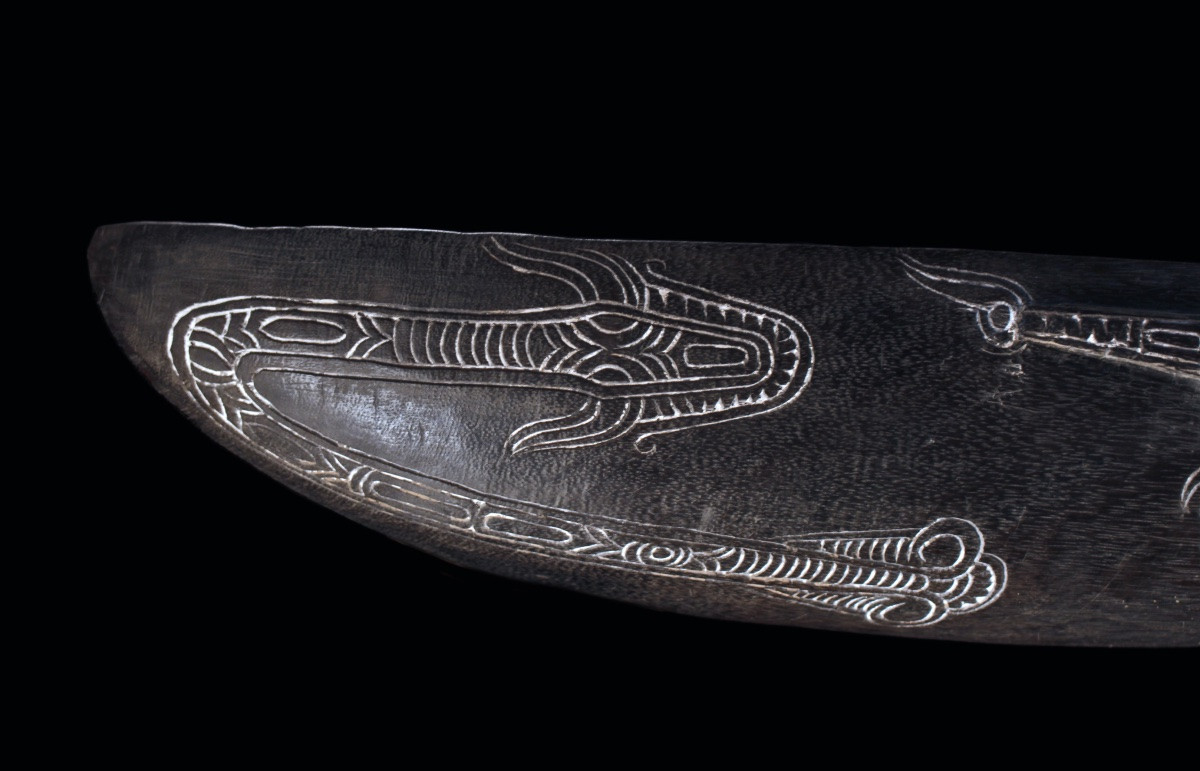 Plat Siassi, Art Océanien, Art Tribal, Papouasie Nouvelle Guinée, Art Du Pacifique, 70 x 23 cm-photo-1