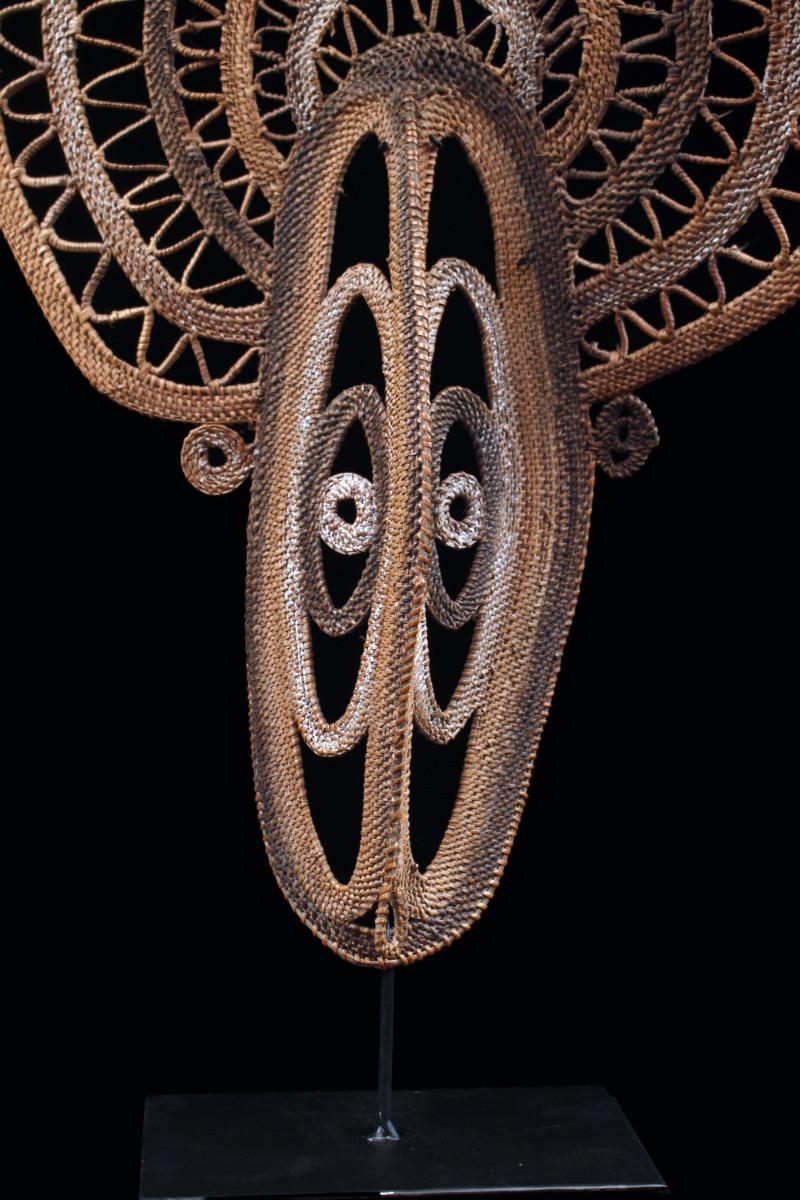 Big Yam Mask, Mask, Oceania, Primitive Art, Oceanic Art, Tribal Art, Basketry, 80 Cm-photo-2