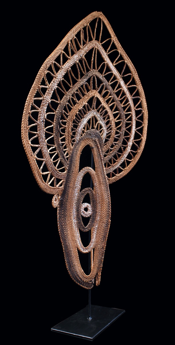 Big Yam Mask, Mask, Oceania, Primitive Art, Oceanic Art, Tribal Art, Basketry, 80 Cm-photo-3
