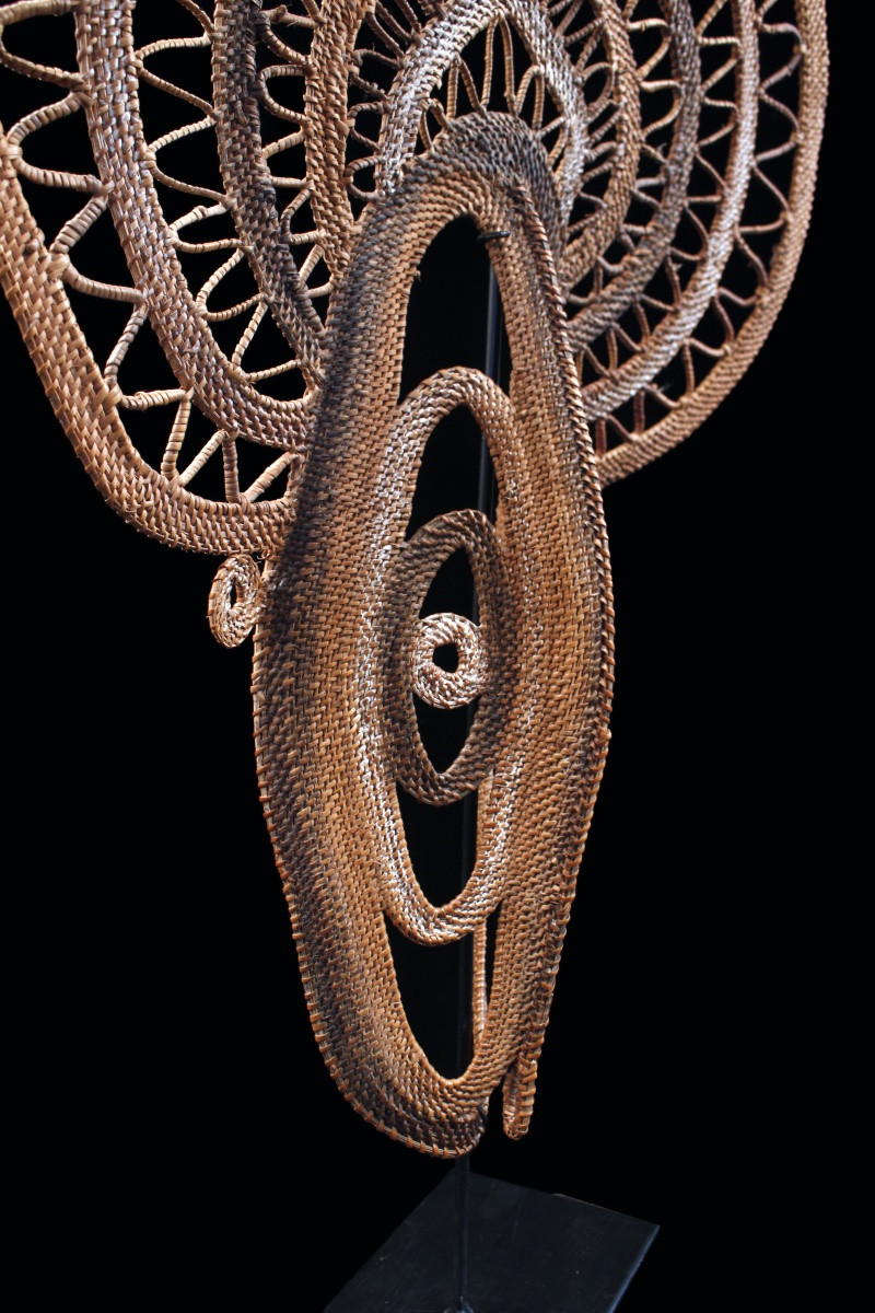 Big Yam Mask, Mask, Oceania, Primitive Art, Oceanic Art, Tribal Art, Basketry, 80 Cm-photo-2