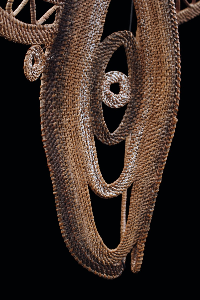 Big Yam Mask, Mask, Oceania, Primitive Art, Oceanic Art, Tribal Art, Basketry, 80 Cm-photo-3