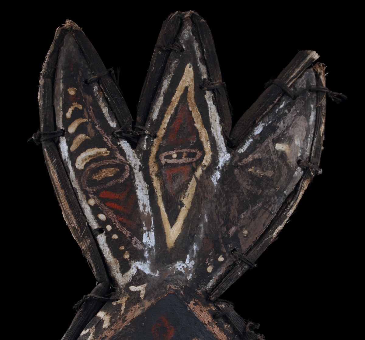 Dancing Headdress, Tribal Art, Oceanic Art, Oceania, Traditional Costume, Approx. 59 X 31 Cm-photo-4