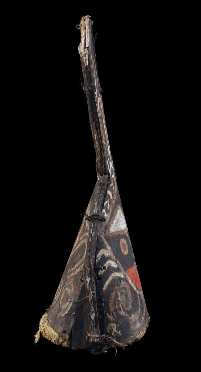 Dancing Headdress, Tribal Art, Oceanic Art, Oceania, Traditional Costume, Approx. 59 X 31 Cm-photo-1