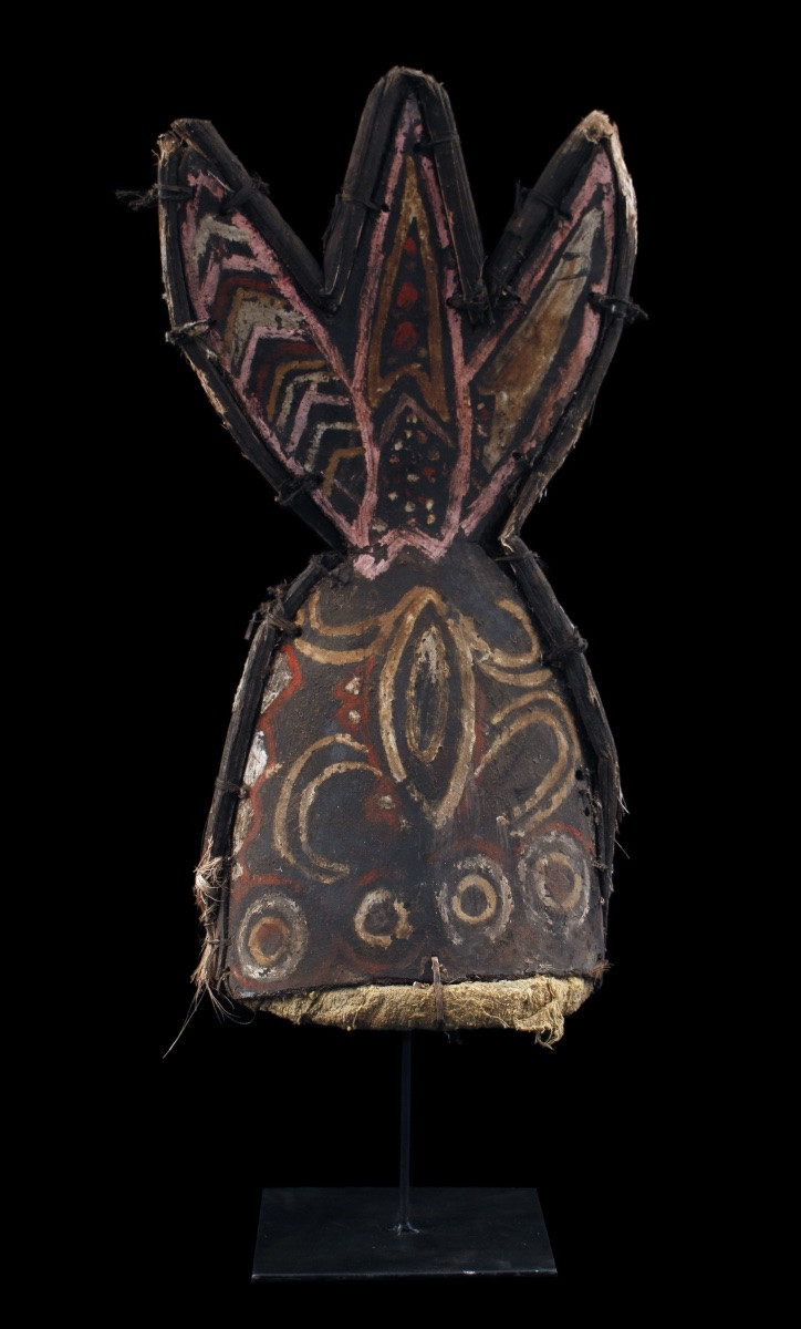 Dancing Headdress, Tribal Art, Oceanic Art, Oceania, Traditional Costume, Approx. 59 X 31 Cm-photo-3