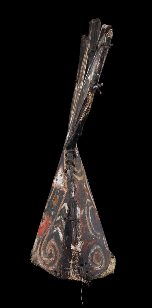 Dancing Headdress, Tribal Art, Oceanic Art, Oceania, Traditional Costume, Approx. 59 X 31 Cm-photo-8
