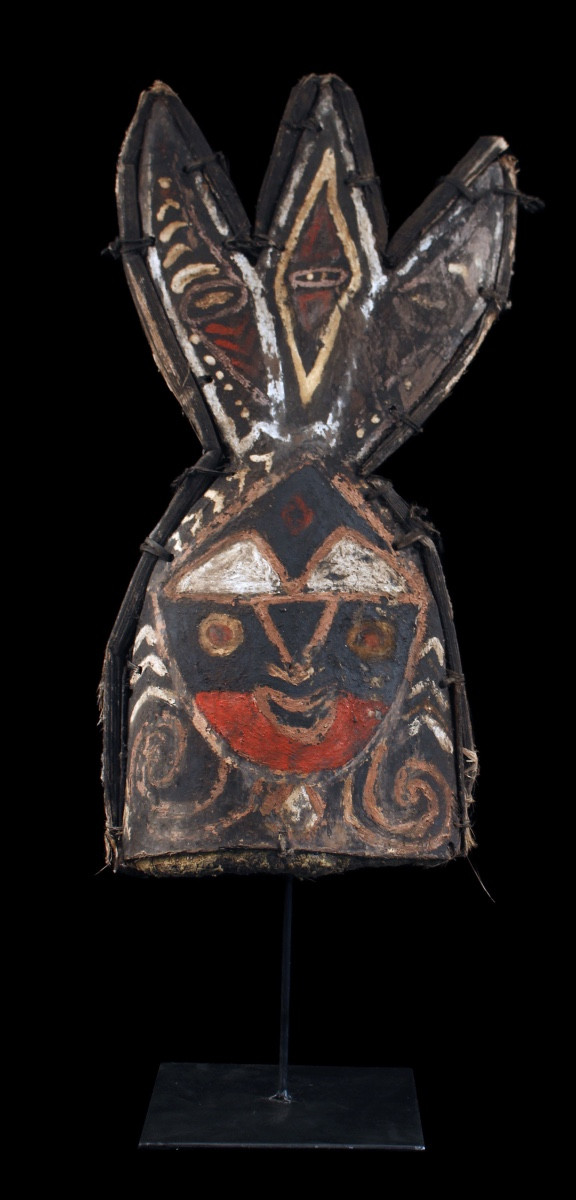 Dancing Headdress, Tribal Art, Oceanic Art, Oceania, Traditional Costume, Approx. 59 X 31 Cm
