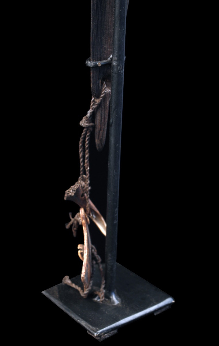 Rhombe, instrument traditionnel, Océanie, art océanien, art tribal, art du pacifique, 29 cm-photo-3