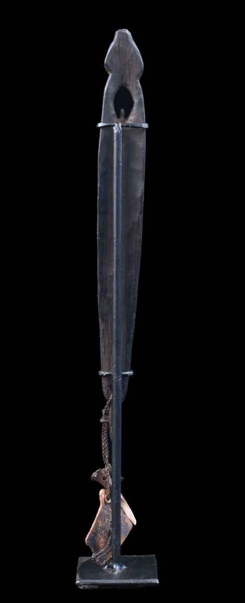 Rhombe, instrument traditionnel, Océanie, art océanien, art tribal, art du pacifique, 29 cm-photo-4