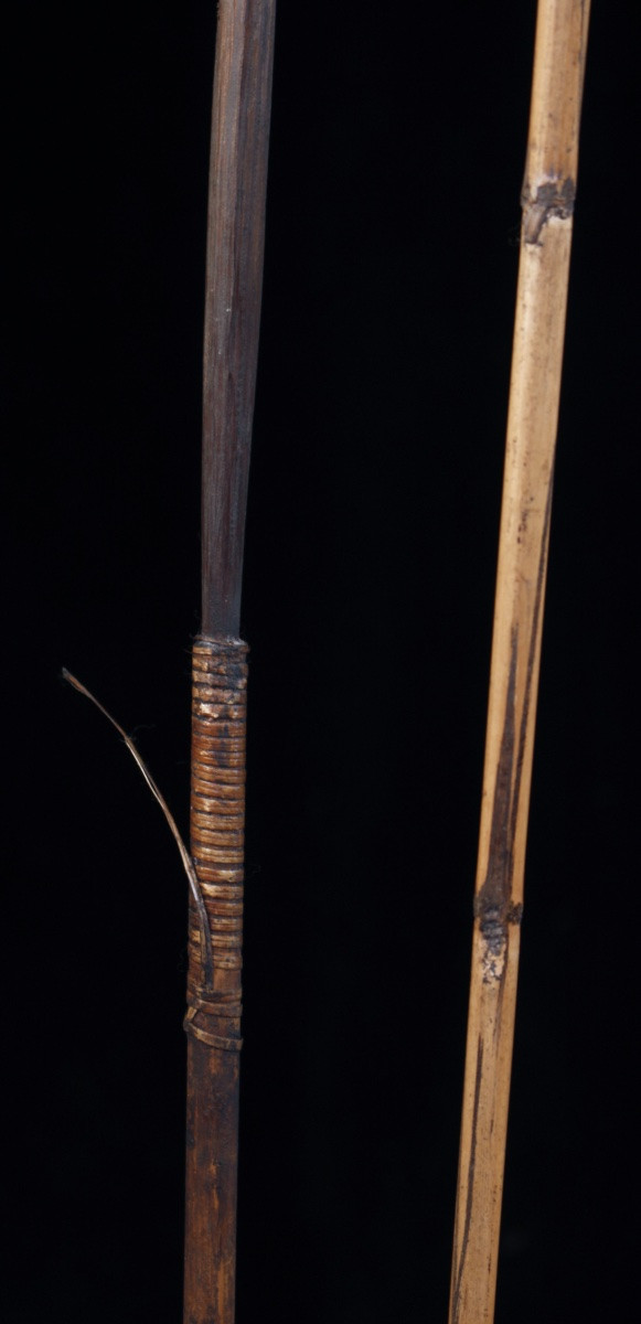 Bow And 6 Arrows, Weapons, Tribal Art, Oceanic Art, Papua New Guinea, Approx. 192 Cm-photo-3