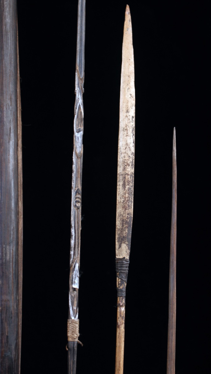 Bow And 6 Arrows, Weapons, Tribal Art, Oceanic Art, Papua New Guinea, Approx. 192 Cm-photo-4