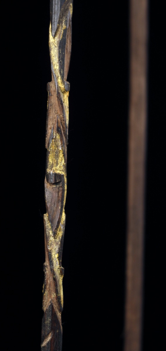 Bow And 6 Arrows, Weapons, Tribal Art, Oceanic Art, Papua New Guinea, Approx. 192 Cm-photo-5
