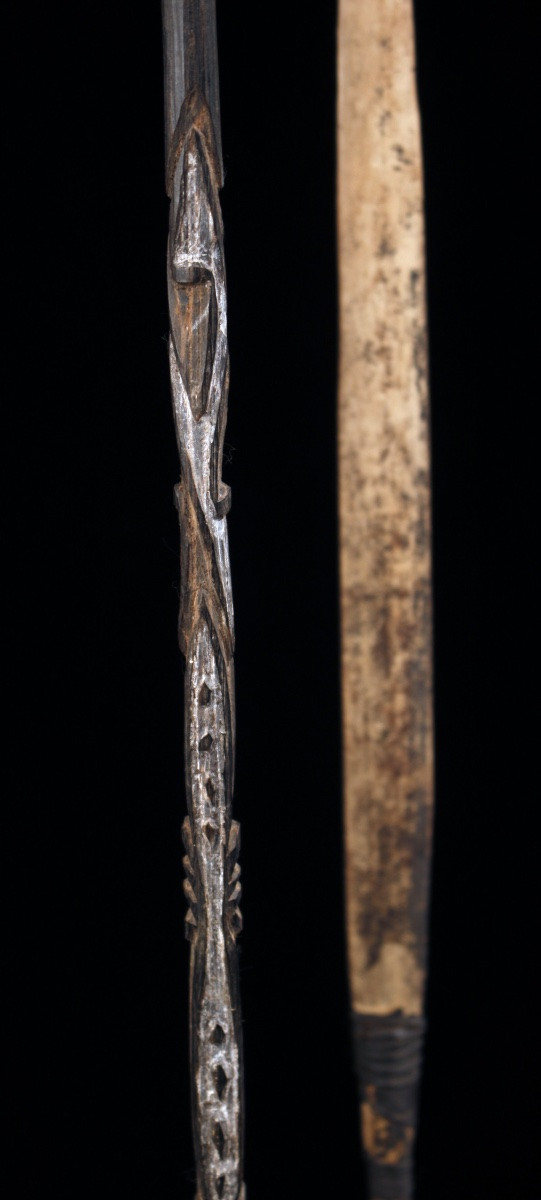 Bow And 6 Arrows, Weapons, Tribal Art, Oceanic Art, Papua New Guinea, Approx. 192 Cm-photo-6