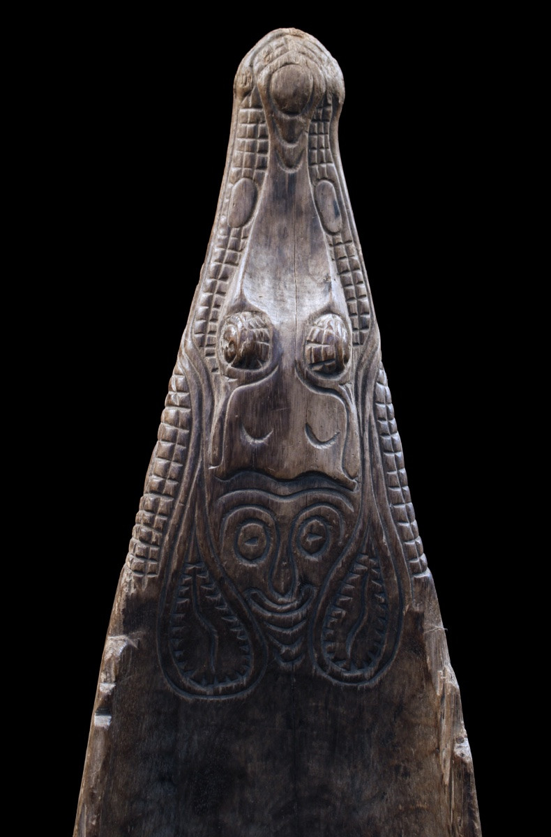 Proue De Pirogue, Papouasie Nouvelle Guinée, Océanie, Art Premier, Art Océanien, 63 cm-photo-2