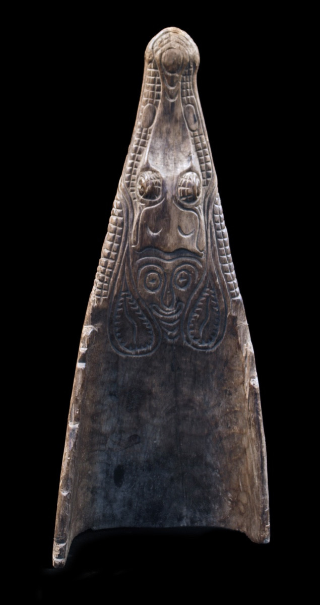 Proue De Pirogue, Papouasie Nouvelle Guinée, Océanie, Art Premier, Art Océanien, 63 cm