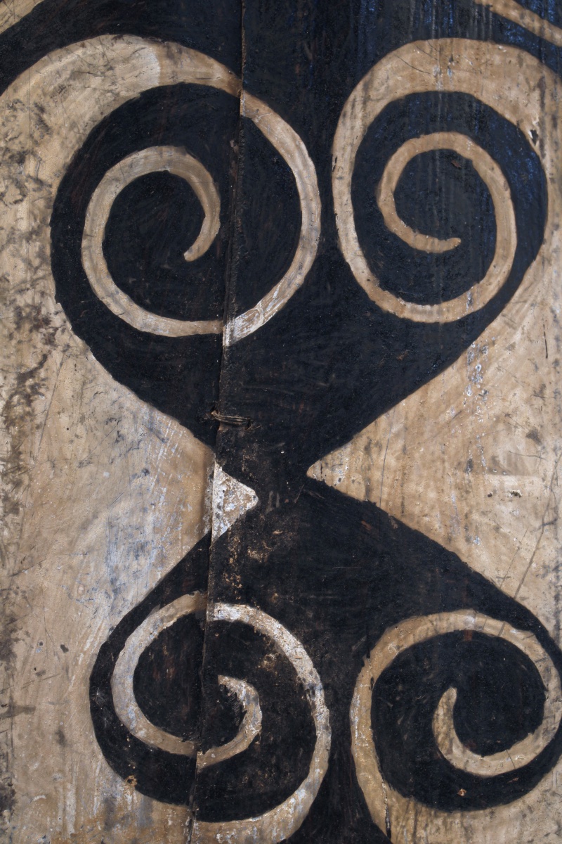 Kwoma Painted Pangal, Tribal Art, Oceanic Art, Papua New Guinea, Wahkuk Hills, 75 Cm-photo-2