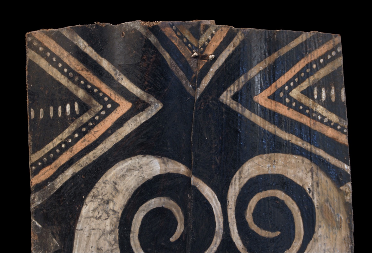 Kwoma Painted Pangal, Tribal Art, Oceanic Art, Papua New Guinea, Wahkuk Hills, 75 Cm-photo-1