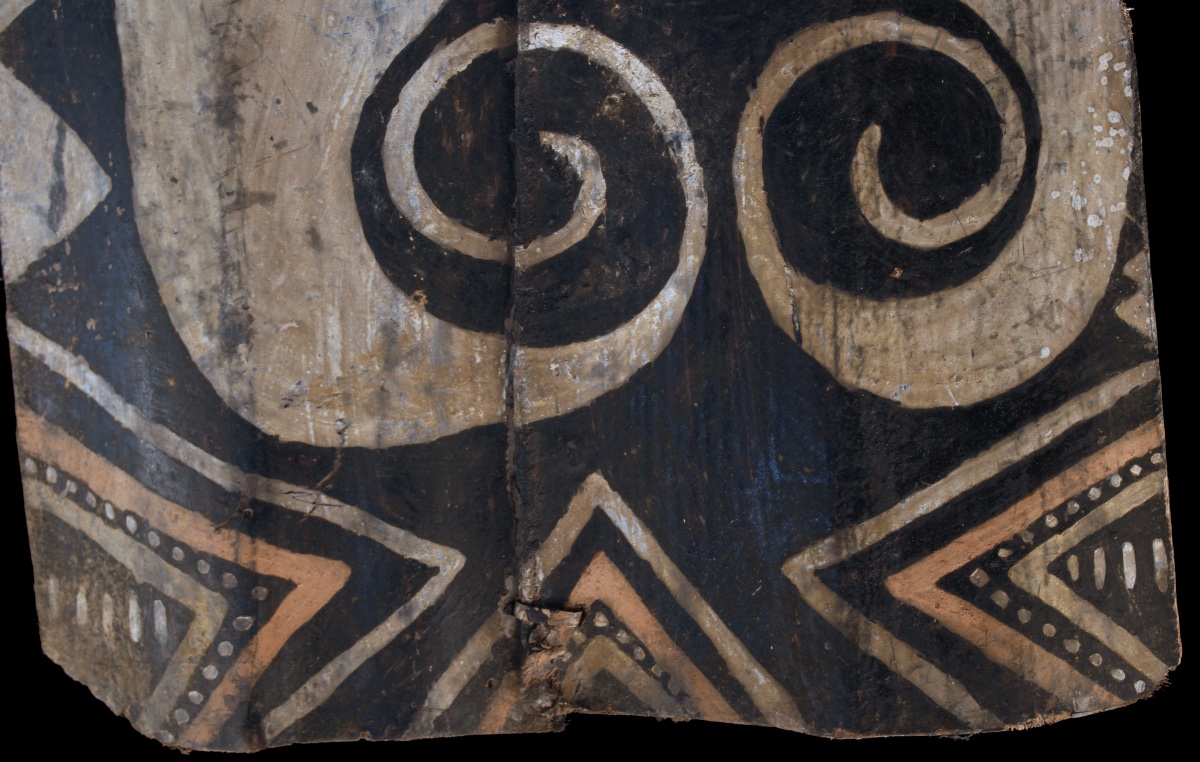 Kwoma Painted Pangal, Tribal Art, Oceanic Art, Papua New Guinea, Wahkuk Hills, 75 Cm-photo-2