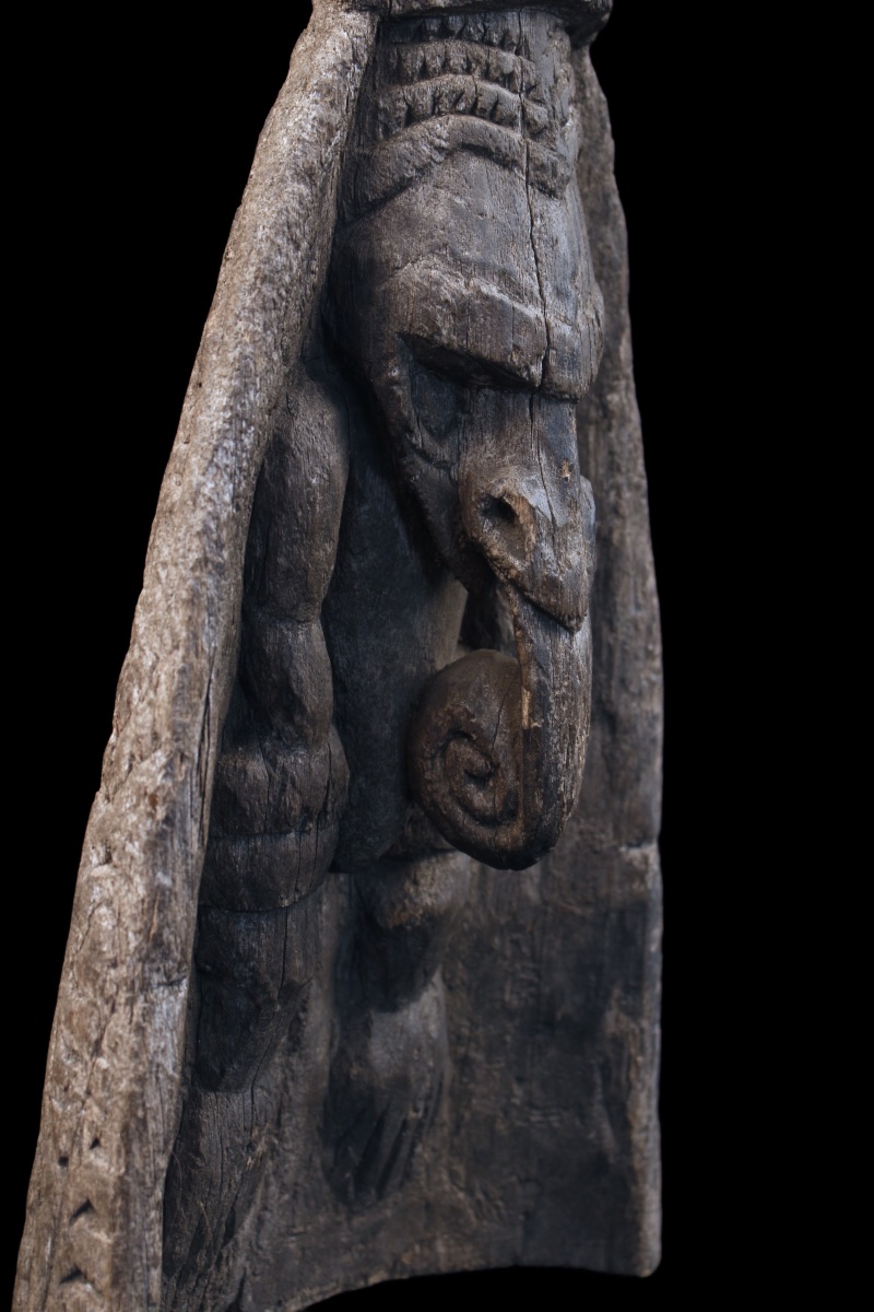 Canoe Prow, Papua New Guinea, Oceania, Primitive Art, Oceanic Art, 52 Cm-photo-3