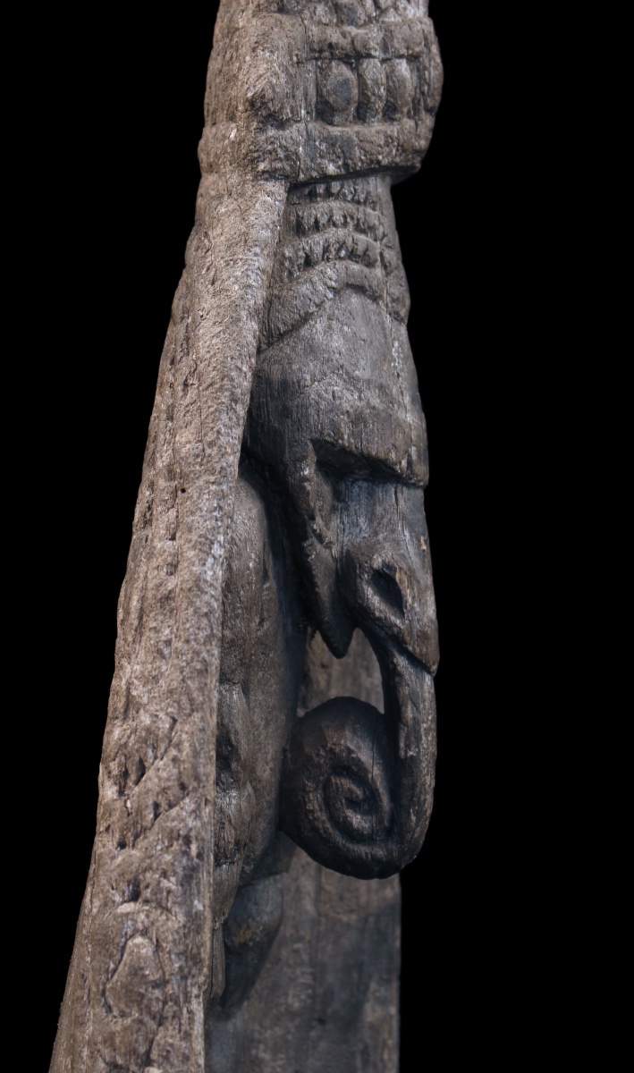 Canoe Prow, Papua New Guinea, Oceania, Primitive Art, Oceanic Art, 52 Cm-photo-4