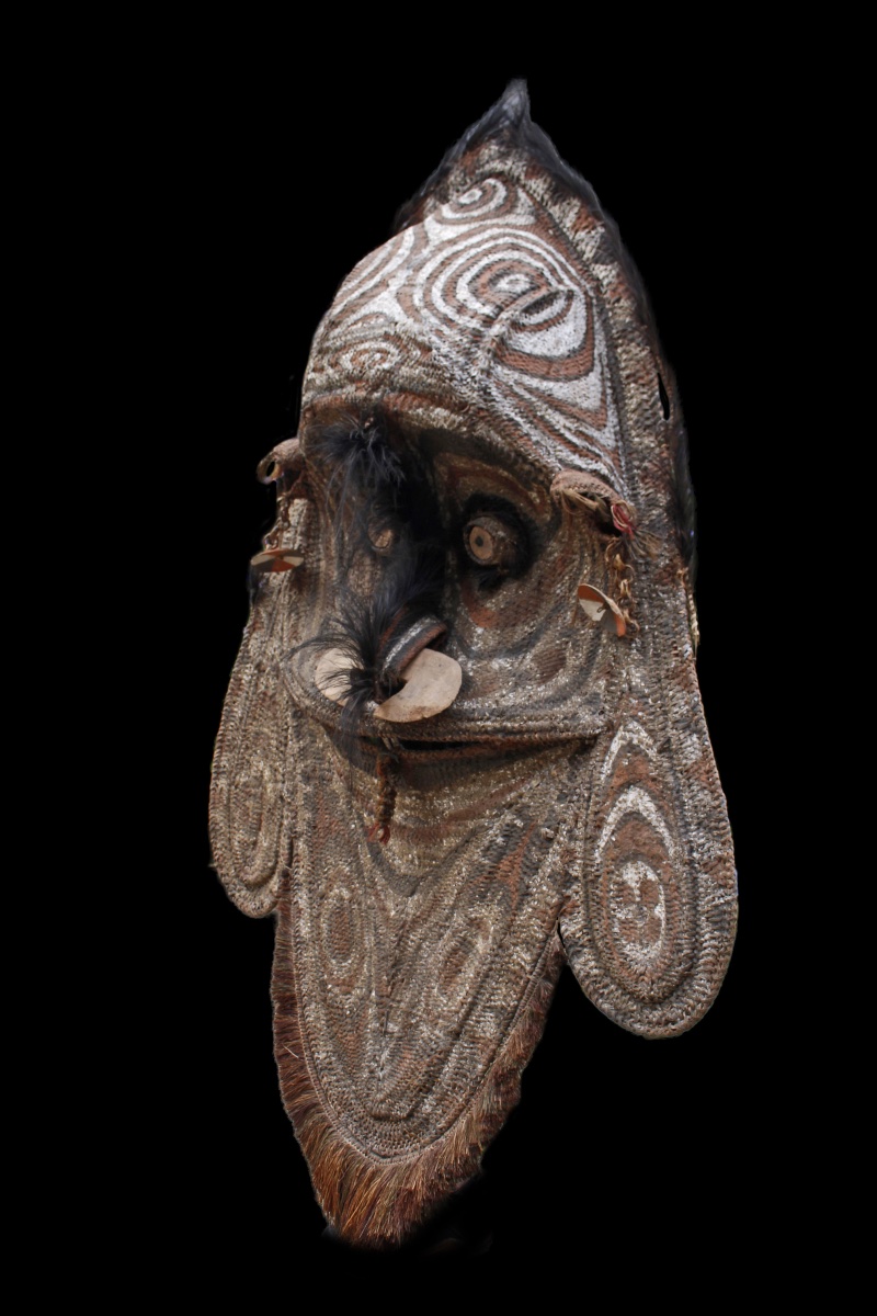 Big Gable Mask, Tribal Art, Papua New Guinea, Oceanic Art, Basketry, 200 Cm-photo-3